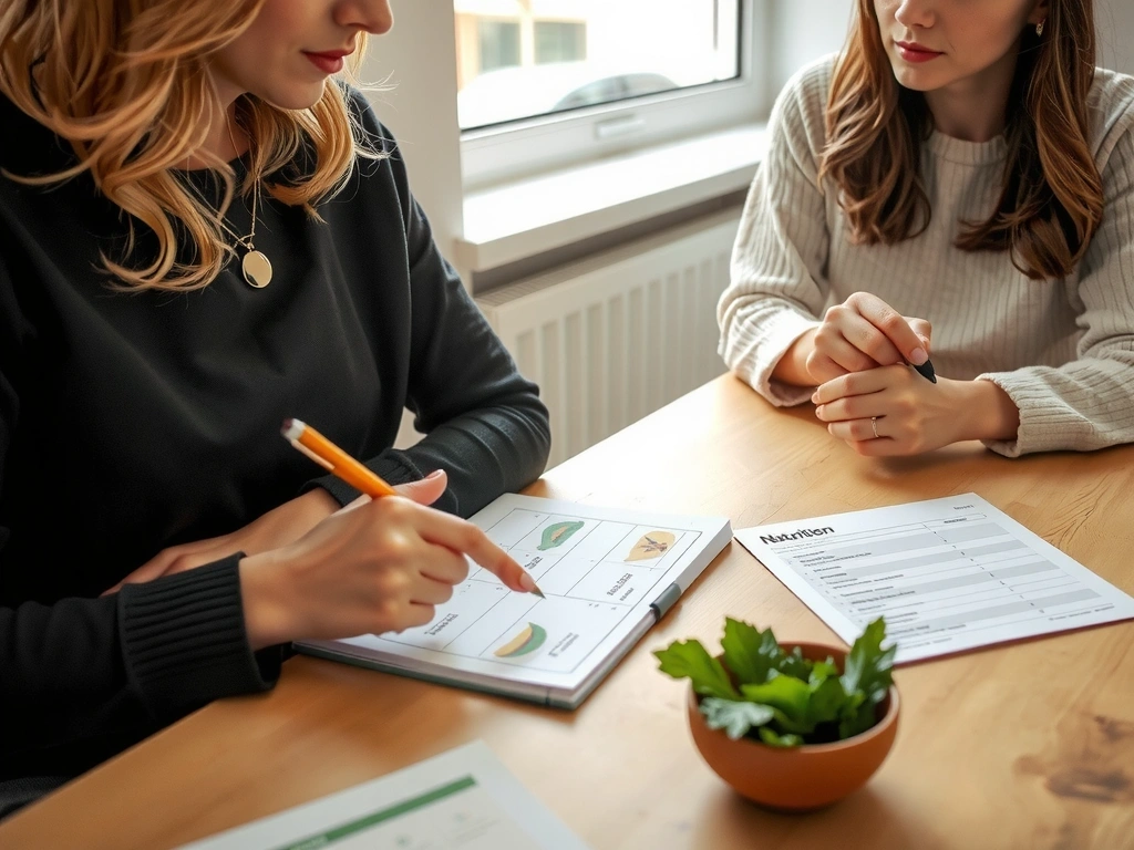 Beratungsgespräch mit Ernährungsplan